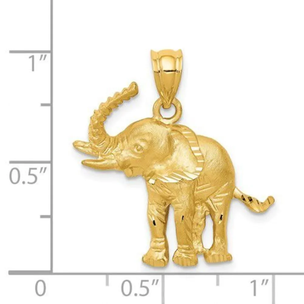 14k Elephant Pendant